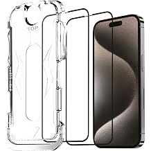 Happy Trend iPhone 16 Pro Max Uyumlu Kolay Hizalama Aparatl  Ekran Koruyucu, K r lmaz Cam, Kabarc ks z Otomatik Kurulum Kiti,  izilmeye Dayan kl  Ultra Net Tam Kaplama Dokunmatik Hassas Koruyucu Film