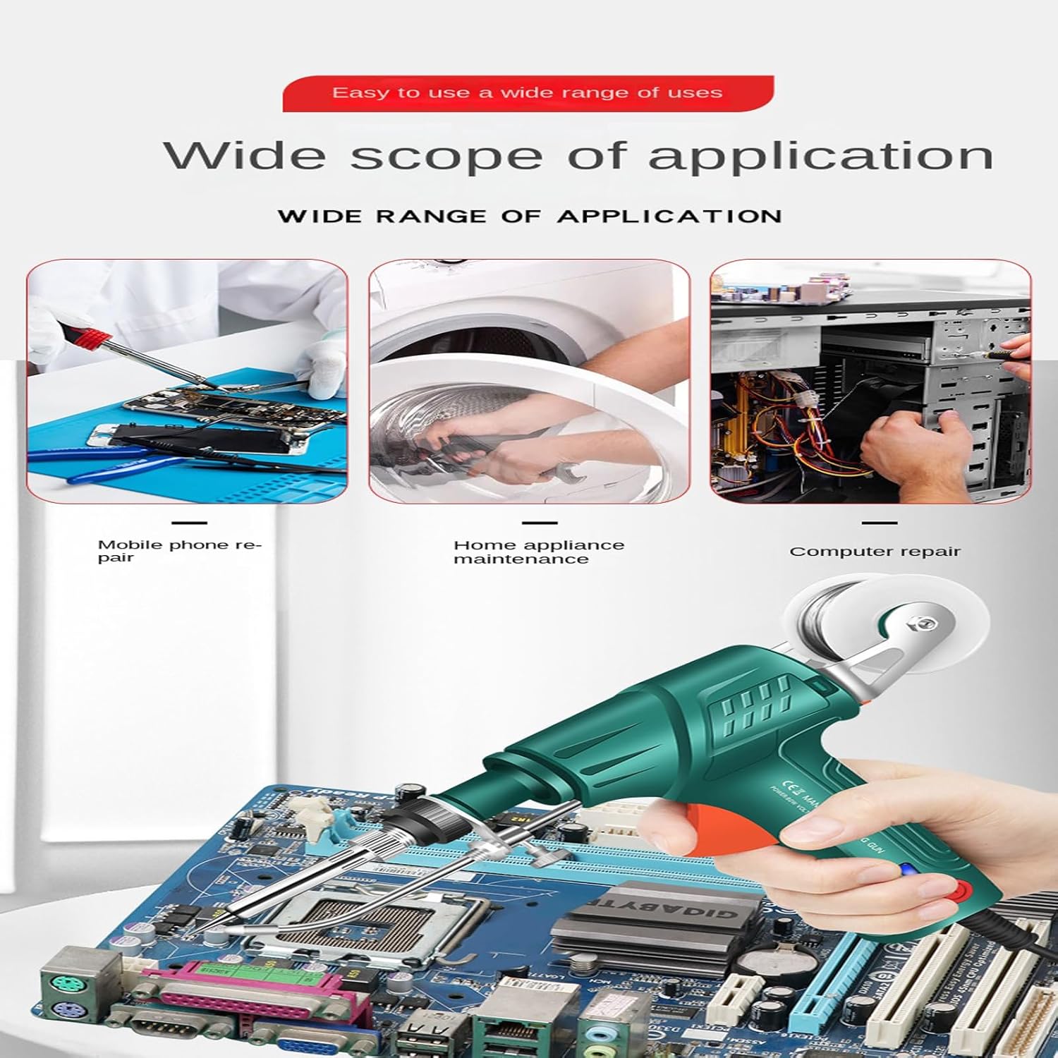 Multi-function Soldering Iron Soldering Gun Set,2025 New Multifunction Soldering Iron Gun Set Welding,High Power Manual Solder Welding Gun,Adjustable Temp Digital Soldering Gun (#D)