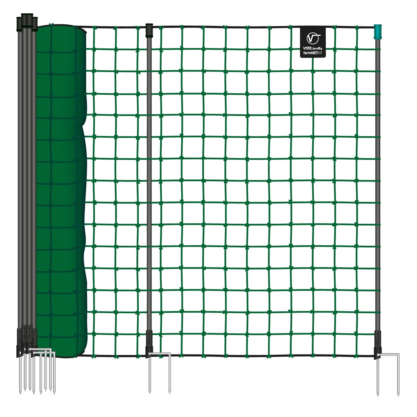 Clôture volailles 135 cm de haut filet de jardin à double pointe