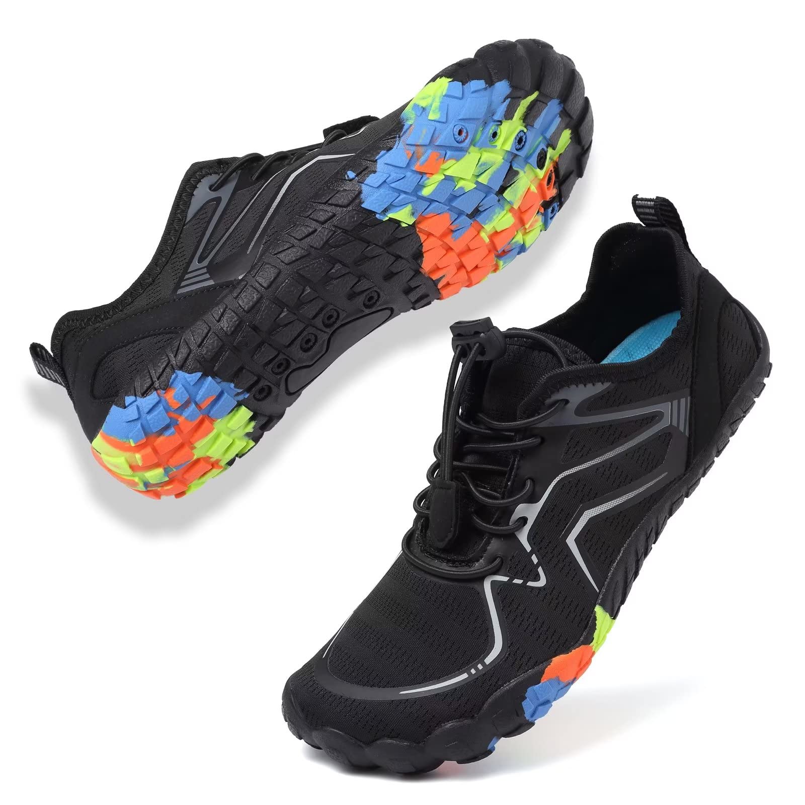 CIOR Boys & Girls Water Shoes Sports Aqua Athletic Sneakers Lightweight Sport Shoes(Toddler/Little Kid/Big Kid) U122WZ627.EL-Black-33