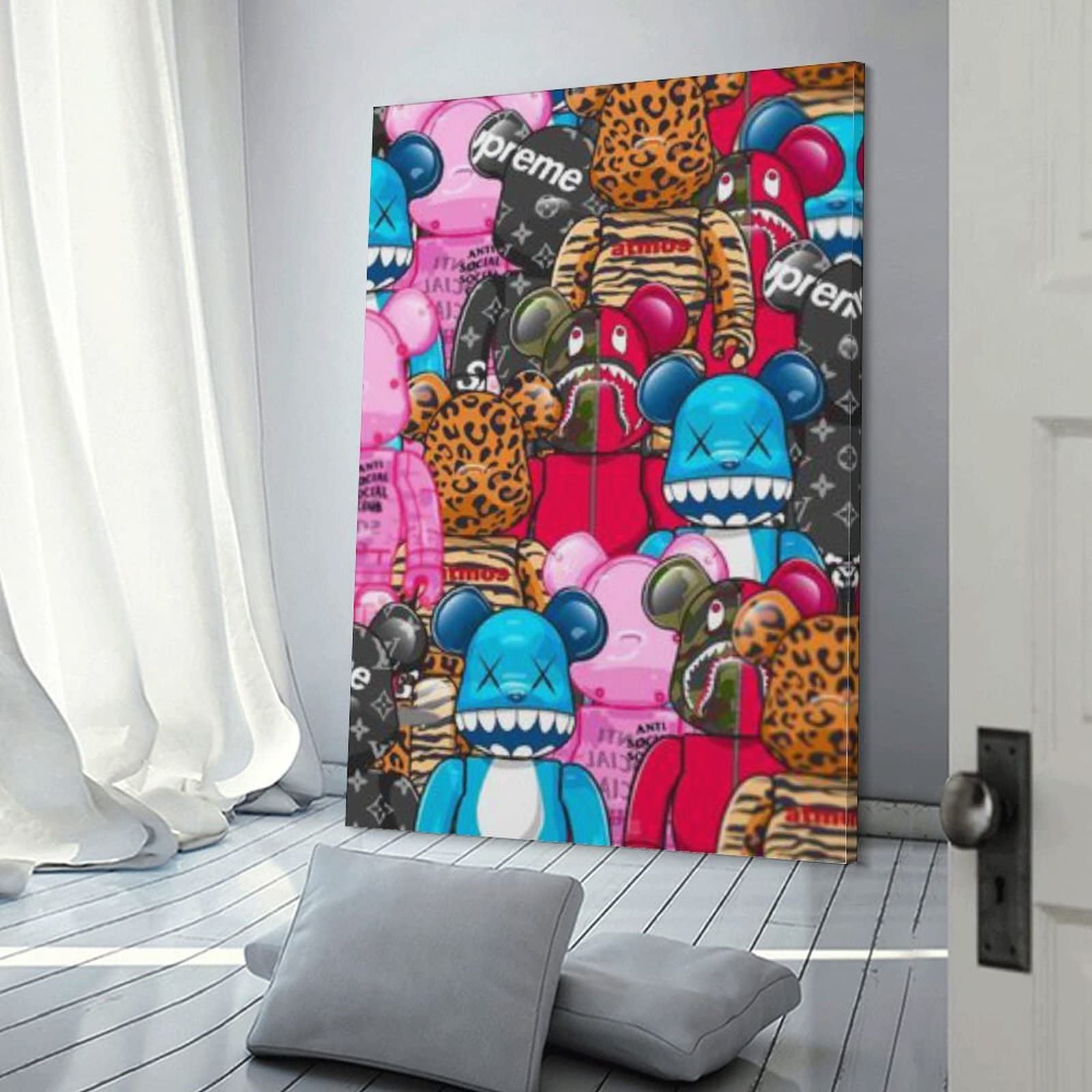 Amazon.co.jp: K-AWS素晴らしい絵画 インテリア カウズ セサミ