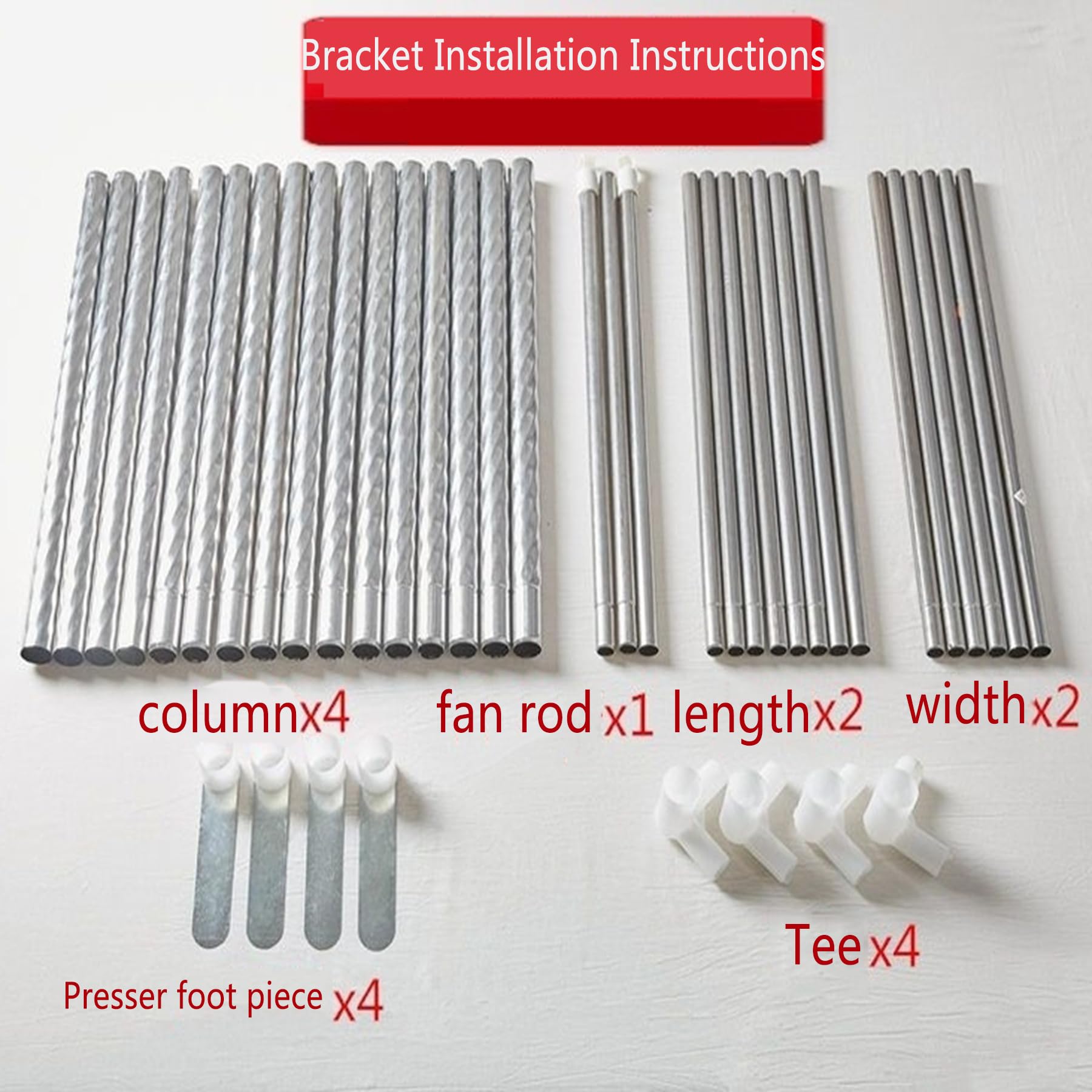 Bettzelt, Eckbetthimmel-Pfostengestell, Doppelbett-Himmelbettgestell, Stangen aus verschiedenen Materialien, Moskitonetz-Betthimmelgestell für Schlafzimmerdekoration, Silber, Kings
