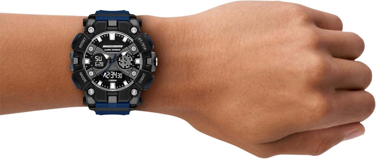 Skechers Men's Bonhill Analog-Digital Black Plastic Watch (Model: SR1189)
