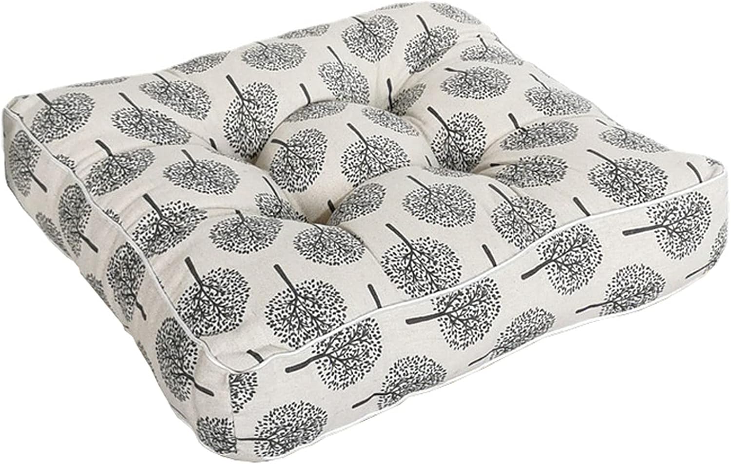 WJXBoos Chair Pads and Cushions for Dining Chair Linen Seat Pads Thick Tatami Seat Cushions Square Futon Kitchen Chair Cushions (C,16"*16"*4")