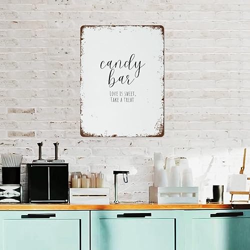 Miniatura 7 de Letrero de barra de caramelo con texto en inglés Love Is Sweet Please Take A Treat, letrero de boda, con texto en inglés Sweet Please Take A Treat,