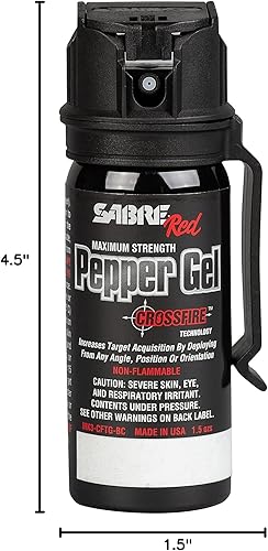 Miniatura 21 de SABRE Crossfire - Gel de pimienta, se despliega en cualquier ángulo, maximiza la adquisición de objetivos contra múltiples amenazas, clip para Gel