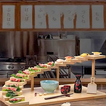 木製寿司盛り器足付き 3種合計１０個セット 木製寿司盛り器足付き 3種合計10個セット