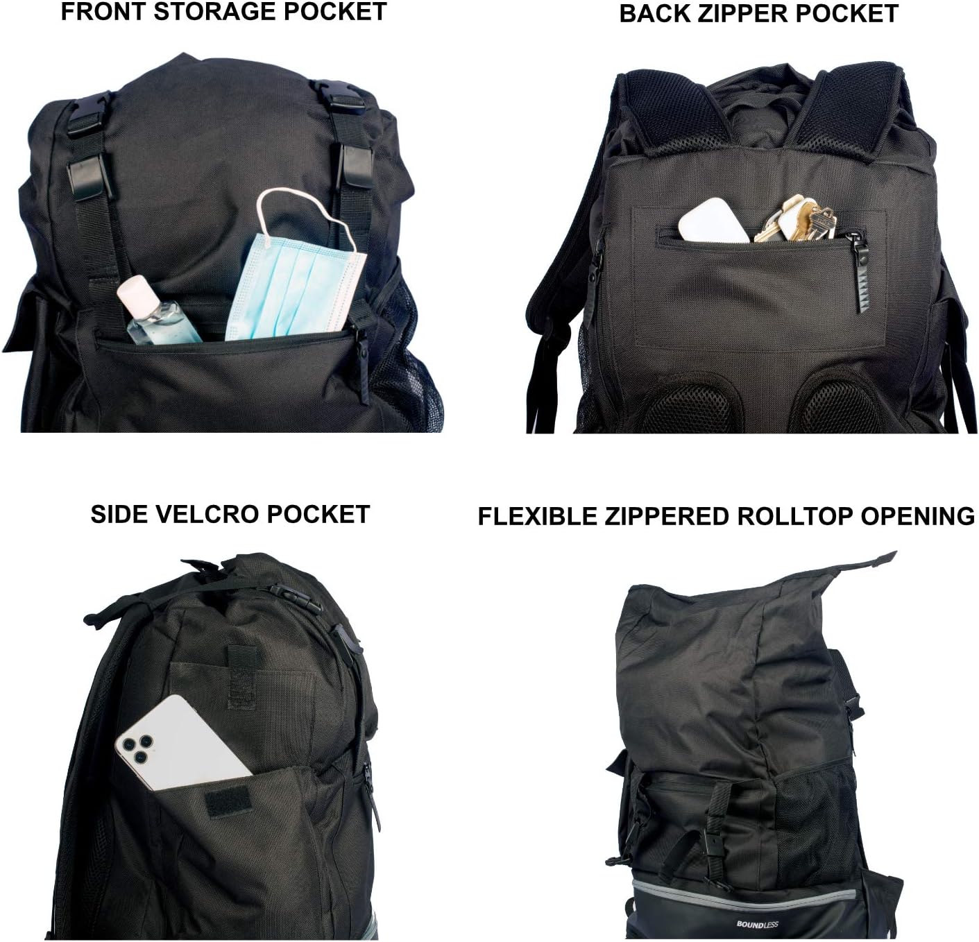 Boundless Basketball Backpack/Gym Backpack - with Laptop, Ball and Shoe Compartment - Large, Versatile, Black Bag - Unisex : Sports & Outdoors