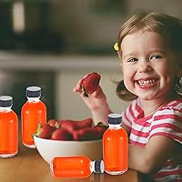 Vista 4 de Paquete de 16 Botellas de Muestra de Bourbon de 2 oz, Botellas de Vidrio Wellness Shot para Tintura, Degustación, Jugo, Bienestar, Shots