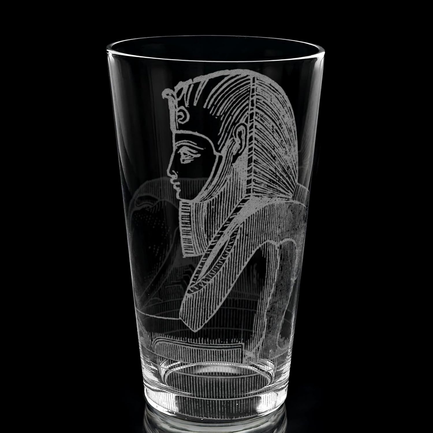 LumEngrave EGYPTIAN SPHINX Engraved 16oz Pint Glass | Majestic Symbol of Ancient Mystery | Great Gift Idea!