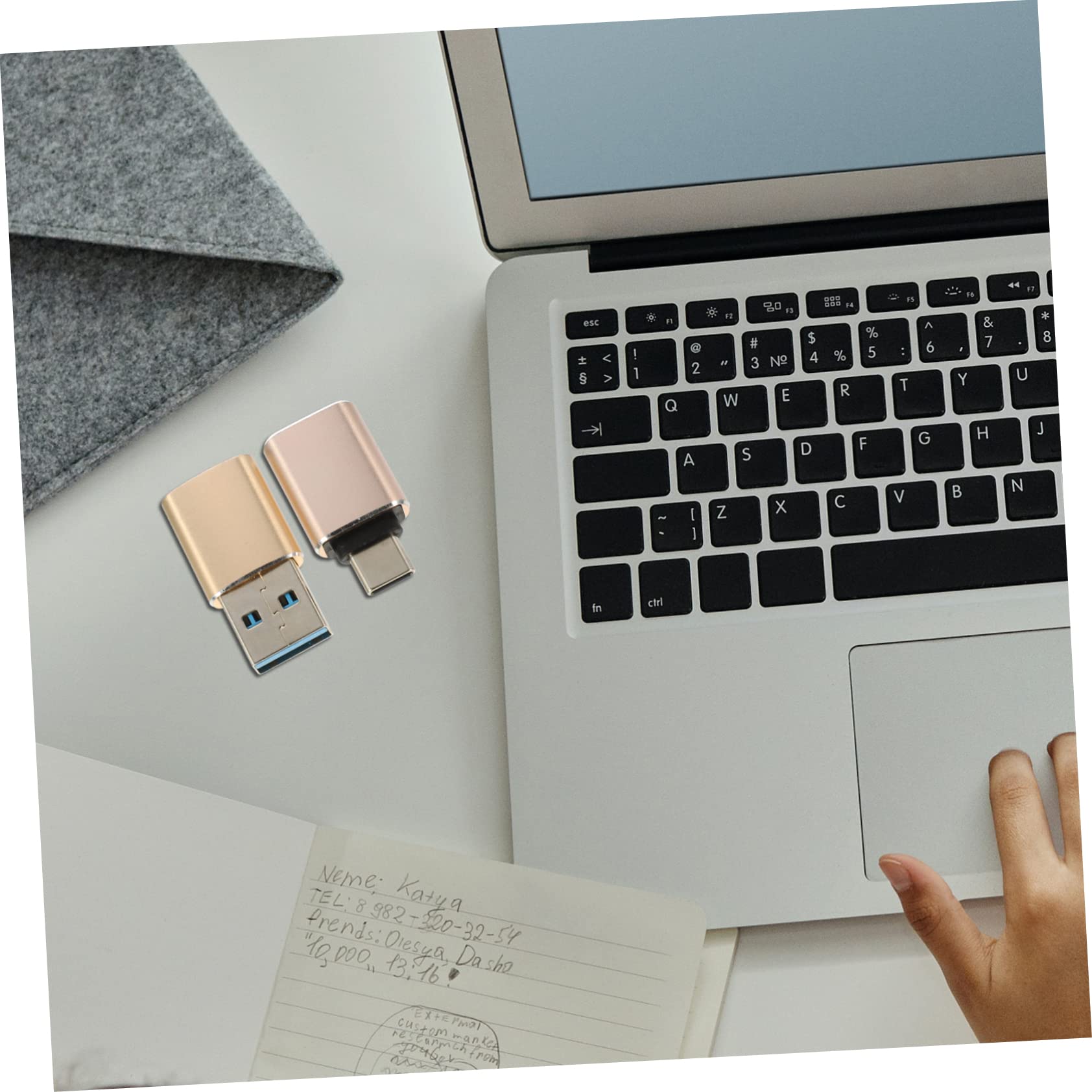 WOONEKY 5 Set Di Adattatori Usb-c A Usb in Lega Di Alluminio Adattatore Otg Lettore Di Schede Esterno Per Laptop/computer 4 Pezzi*5
