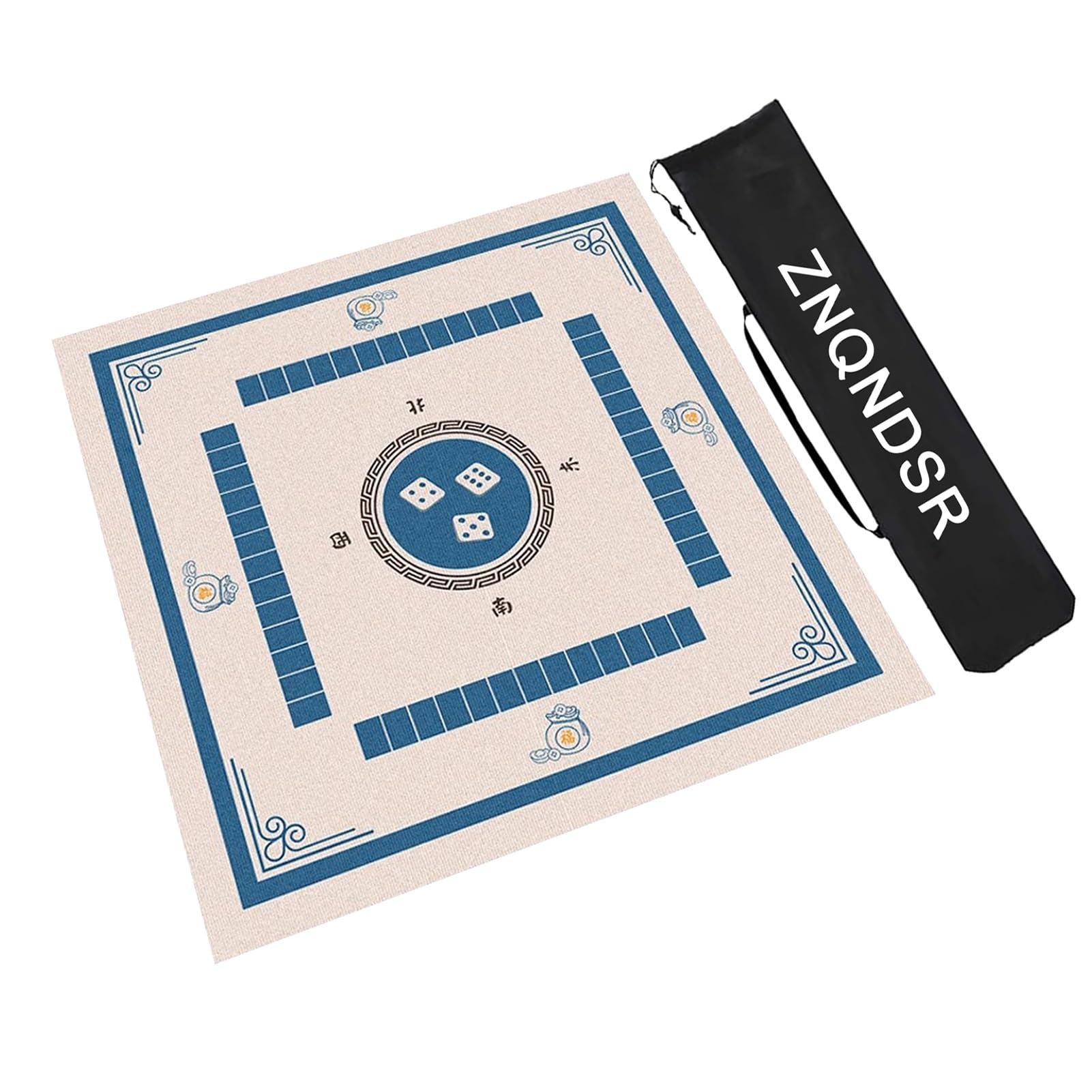 Kwadratowa Mata Na Stół Mahjong, Mata Na Stół Mahjong Ze Wskazówkami, Mata Mahjong Do Gier Karcianych W Pokera, Gier Planszowych(Blue,95cm/37in)