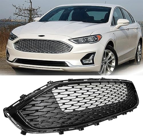 Miniatura 1 de Rejilla de parachoques delantero de repuesto para Ford Fusion 2019 2020 de malla negra brillante