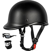 Vintage Motorcycle Half Helmet - Lightweight Low Profile Open-Face Half-Face Helmet &ndash; DOT Approved