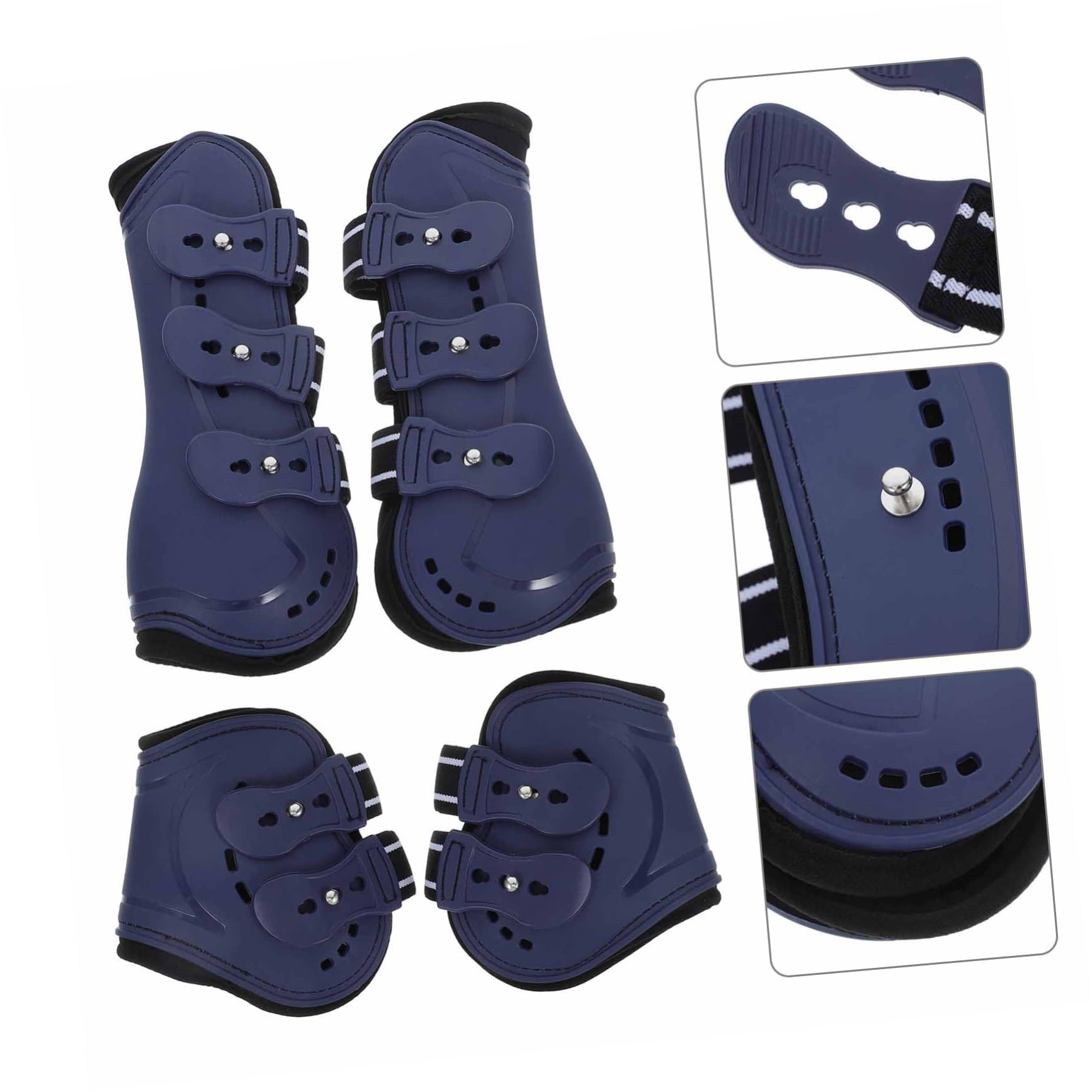 4 Stück Pferdebeingamaschen Pferdebeinschützer Pferdebeinwickel Pferdesehnengamaschen Pferdefußabdeckung Pferdeschienengamaschen Pferdestiefel Pferdetrailgamaschen
