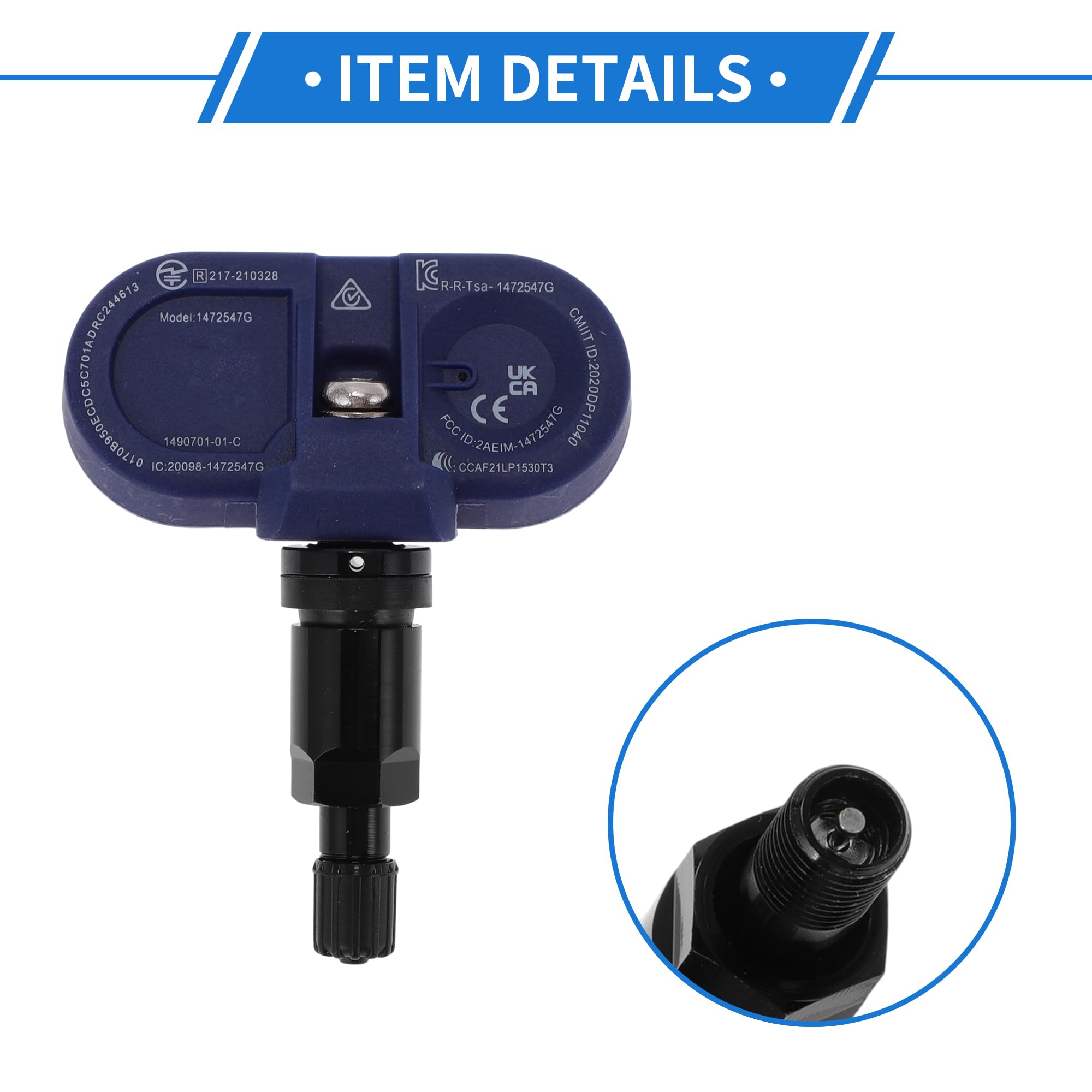A ABSOPRO Sensor De Presión De Neumáticos TPMS Sensor 433MHz No.1490701-01-B Para Tesla Model 3 2020.10-Actualidad