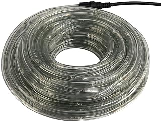 Mangueira Led Pisca Pisca com 8 Funções Redonda à Prova D'Água de 10m Branco Quente
