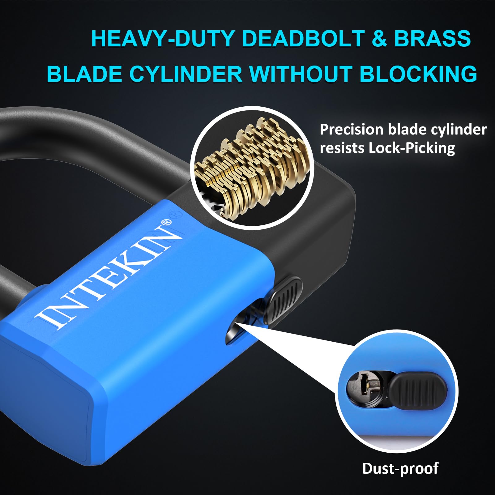 Candado de cadena de motocicleta de 4 pies para motocicleta de alta resistencia, antirrobo de cadena de bicicleta con bloqueo mini U de 1,6 cm para motocicletas, bicicletas y más