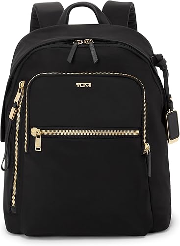 TUMI Casual para mujer, Hardware negro y dorado, Mochila Voyageur Halsey