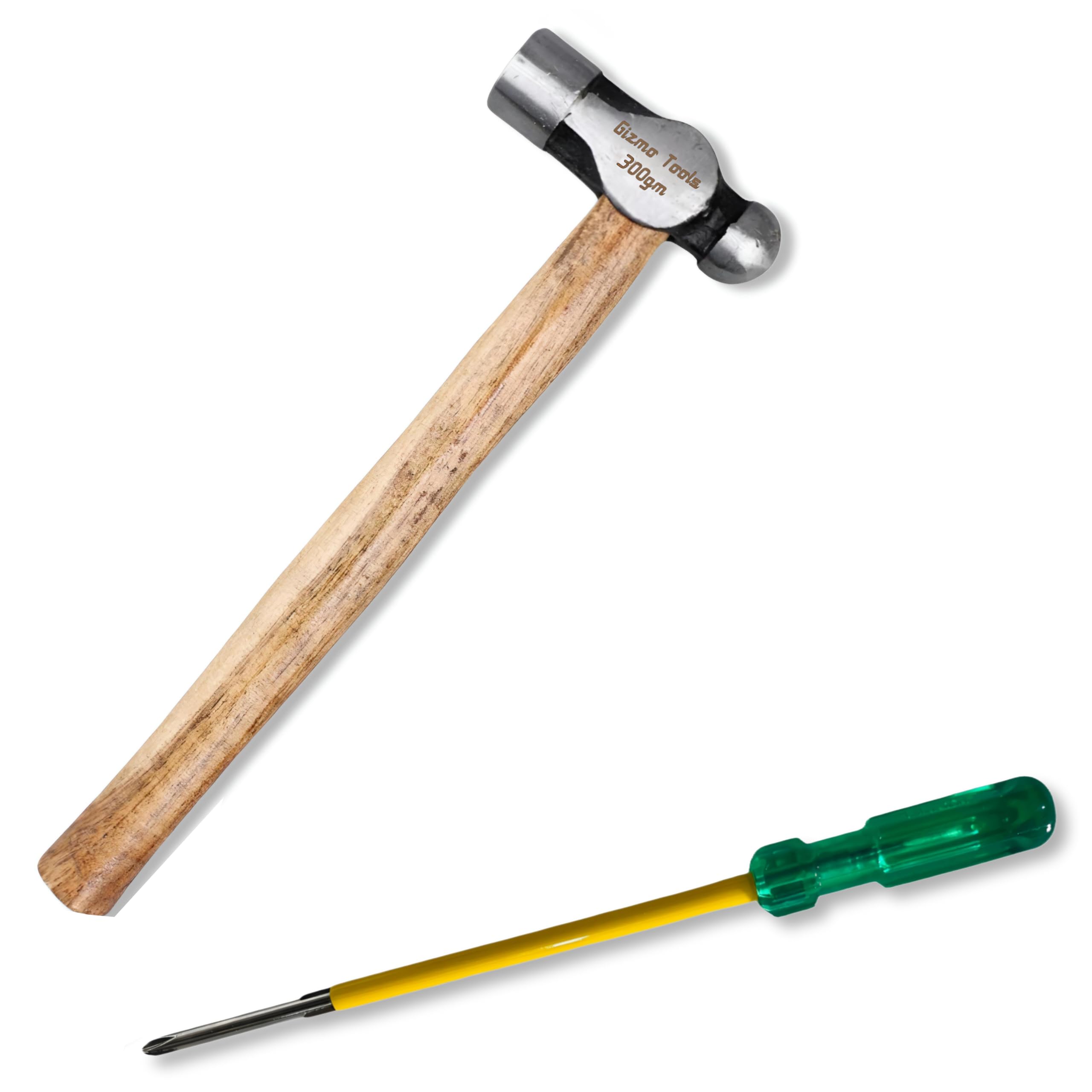 GIZMO Hand Tool Kit For Home; Tool Kit For Home Use Multipurpose With 2-in-1 Screwdriver 6" & Wooden Handle Ball Pein Hammer 300g; Hand Tool Kit for Repairing, DIY, Auto Repairs, Car & Bike (B0CWVCK6JH) Amazon Price History, Amazon Price Tracker