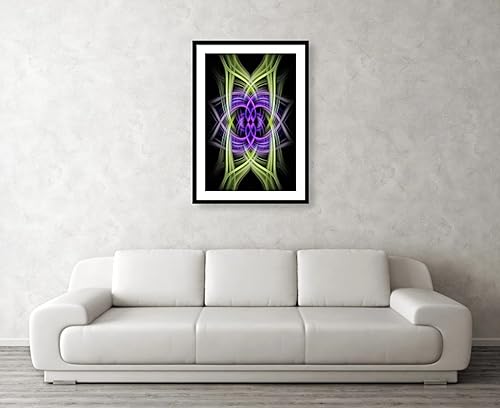 Miniatura 6 de Verdant Spring Tangle Digital Twirl from Spring Floral Photograph Unframed Modern Art Design Abstract Contemporary Home Black Lime Violet Print