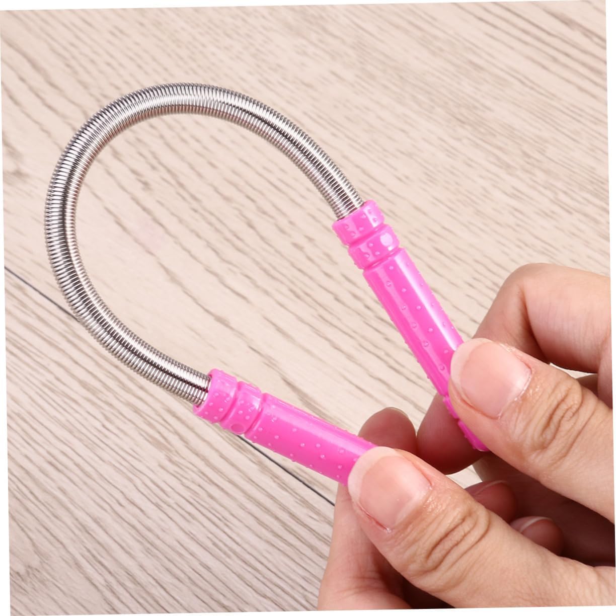 VICASKY 2Pcs Facial Hair Remover Spring Epilator Eyebrow Razor Pink Tool for Upper Lip Chin Forehead Hair Removal Suitable for All Skin Types