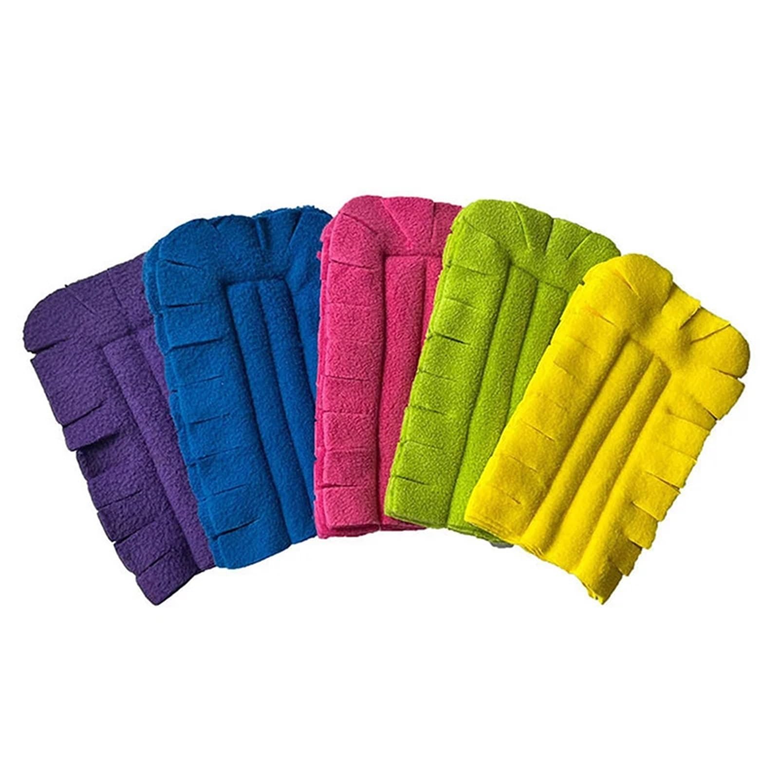 6pcs 360° Electrostatic Duster Refills - Washable & Reusable Microfiber Cleaning Tool with Comfortable White Handle