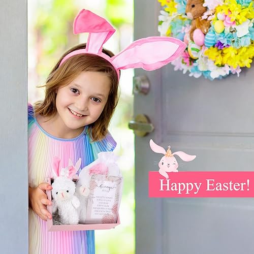 Miniatura 5 de Fuutreo 24 juegos de animales de peluche de conejito de regalo, incluye 24 mini muñecos de peluche de conejito de peluche, 24 tarjetas de abrazo con