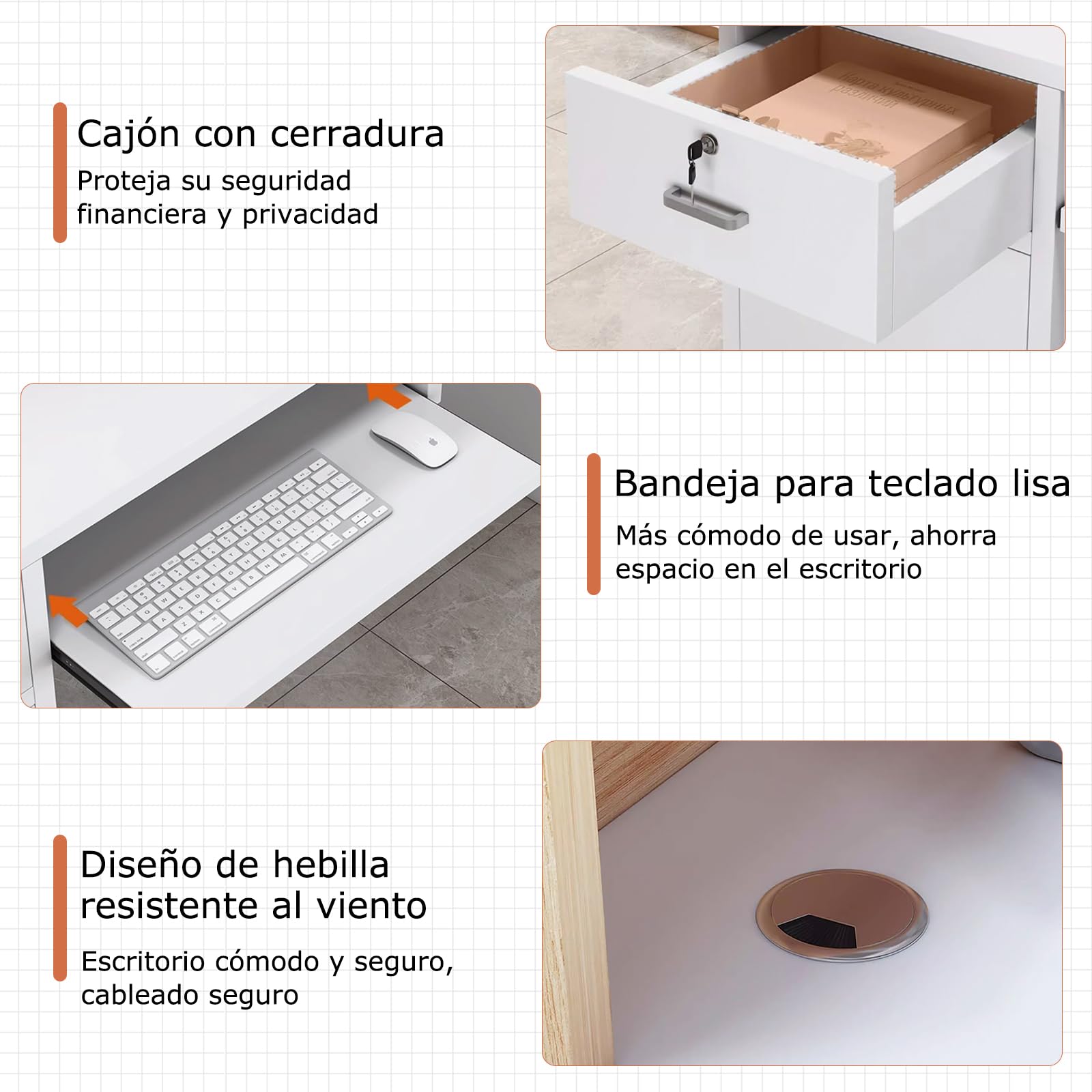 Mostrador Recepción Moderno en MDF, 100 a 240 cm Mueble de Oficina con Cajón y Estantes Abiertos, Ideal para Tiendas, Salones, Consultorios y Recepciones