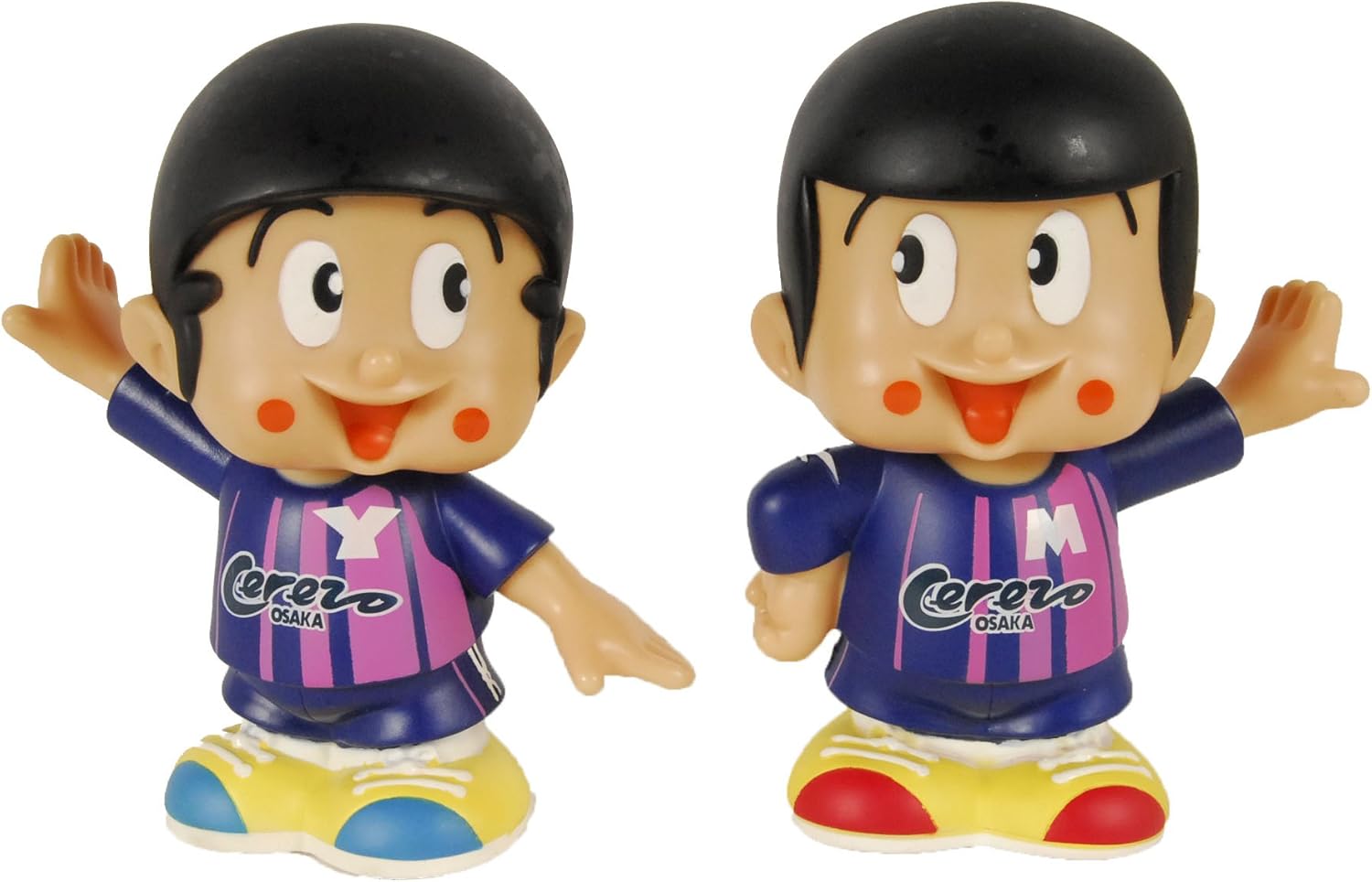 ヤン坊マー坊マスコット人形ペア セレッソ大阪ver 貯金箱 ソフビ