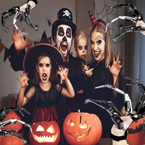 Miniatura 6 de Extensiones de dedos articulados de Halloween, dedo flexible impreso en 3D, con garra de hueso de esqueleto aterrador, necesita montar la extensión