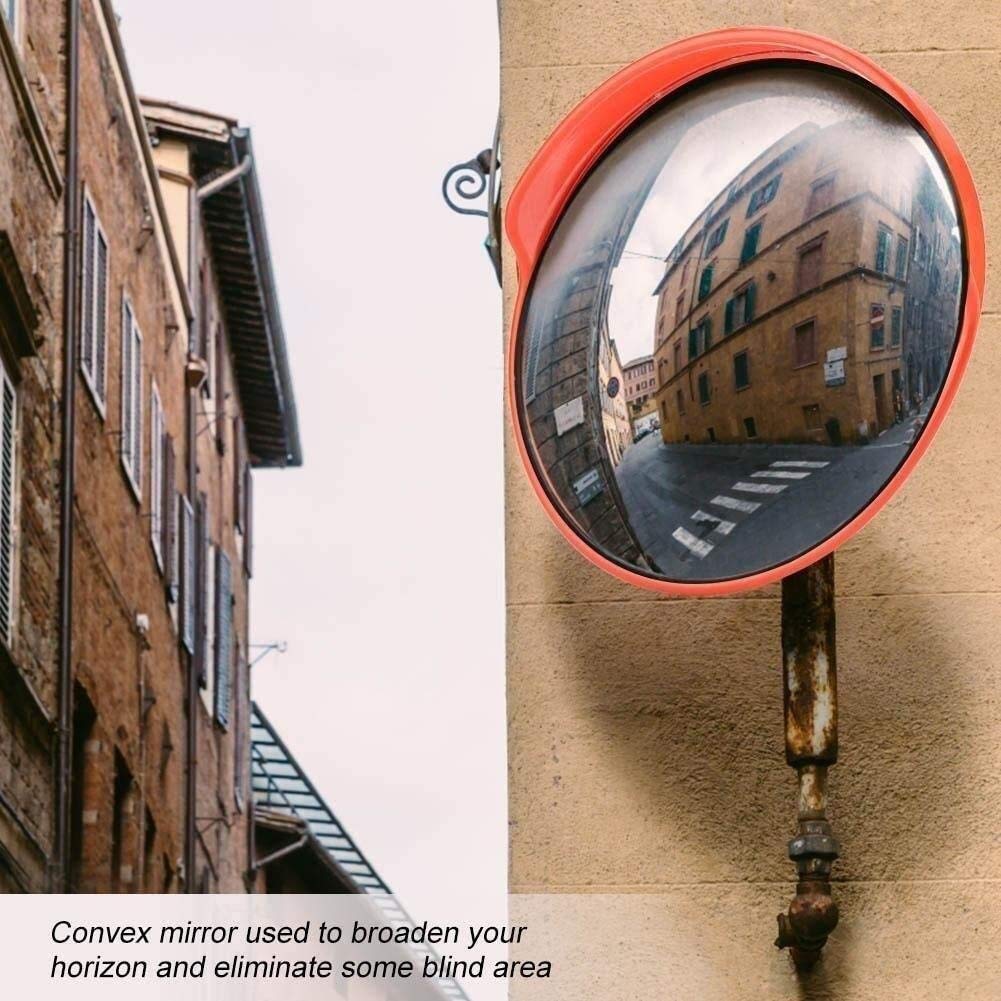 Espejo de Seguridad Convexo, Espejo de tráfico de ángulo Amplio para Carretera, Espejo de Seguridad para Puntos Ciegos con parábola, Adecuado para intersecciones (60Cm)