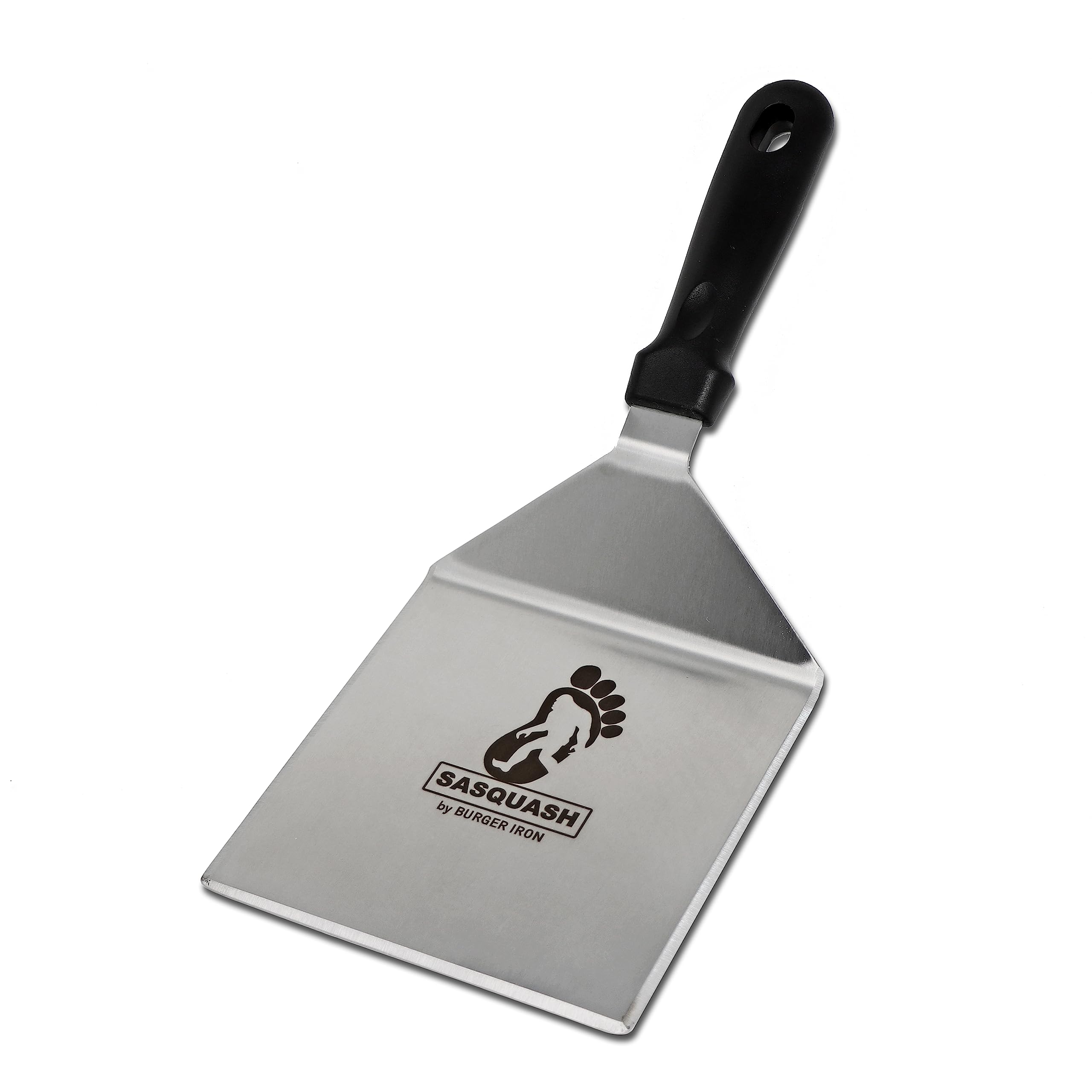 Espátula Sasquash, espátula de acero inoxidable, espátula de hamburguesa Mammoth Smash para uso en cocina, espátula para hamburguesas extra ancha, herramienta de parrilla plana resistente, accesorios