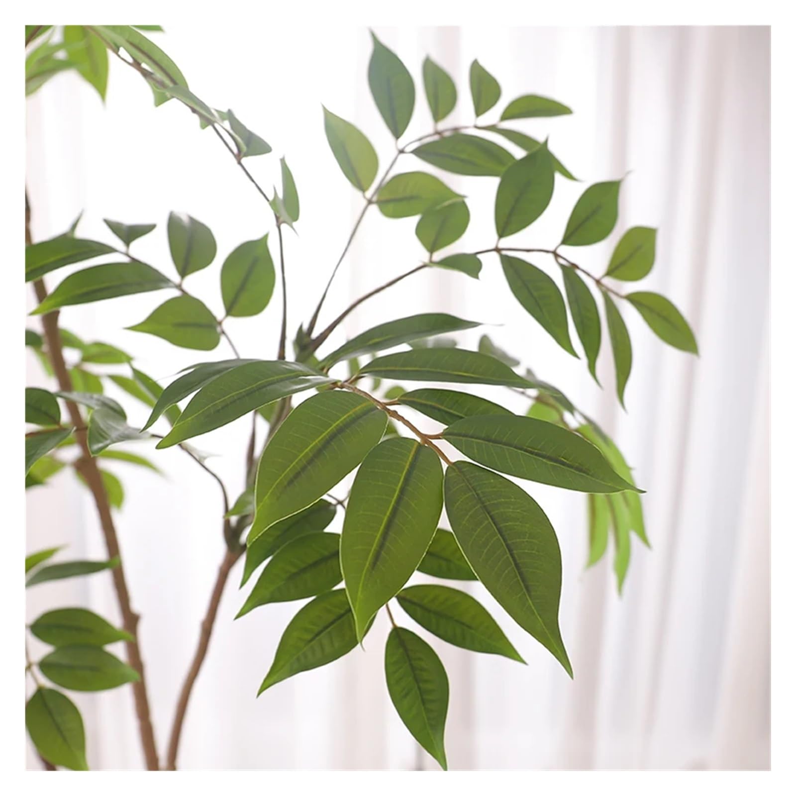 Künstliche Tannenzweige 76–140 cm große künstliche Pflanze, grün, gefälschte Farbe, Baum, Kunststoff, Ficus, hohes Palmblatt, Dekoration for den Hausgarten(140cm 3Forks)