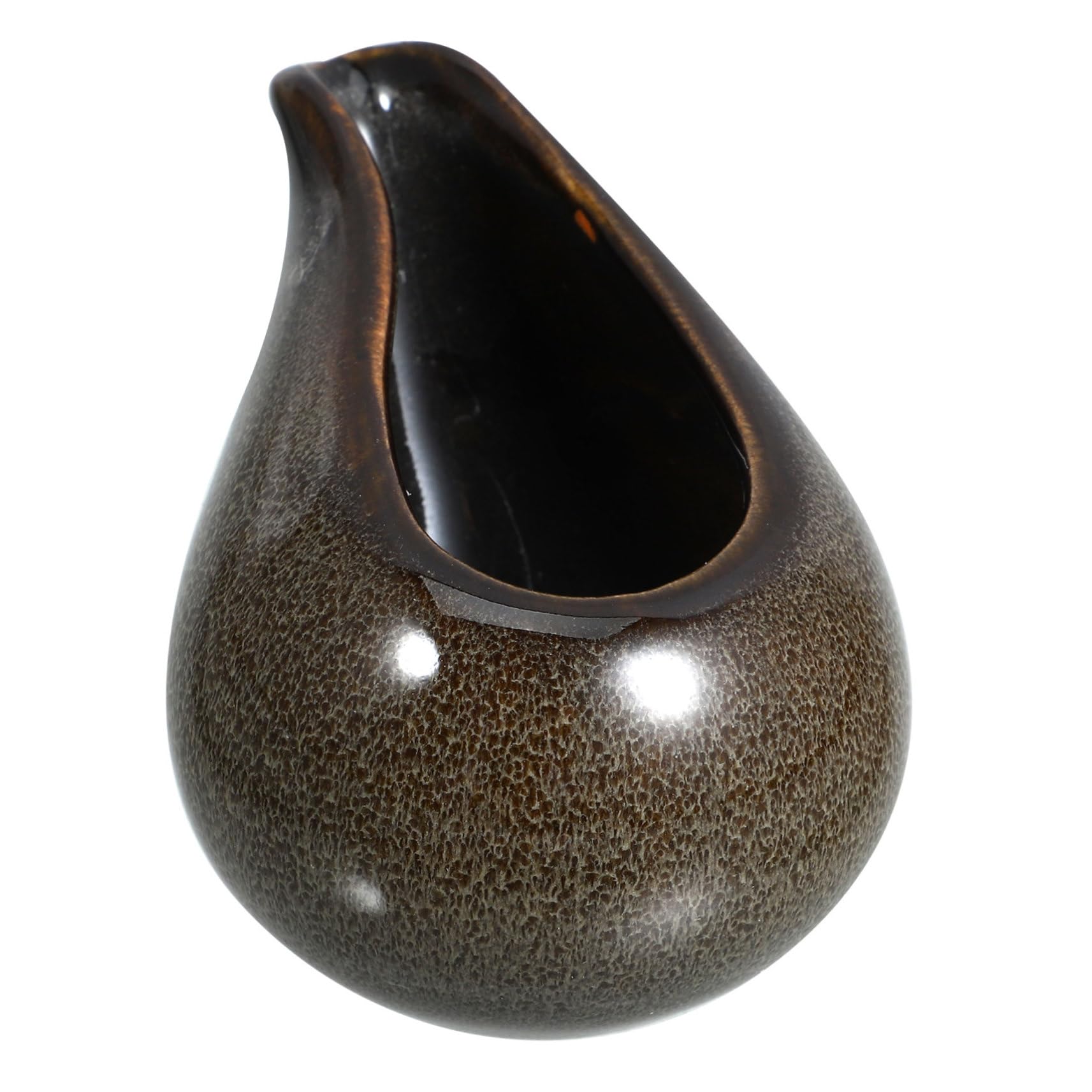 SHOWERORO Dipping Pot Bucket Sauce Syrup Warmer Coffee Creamer Container Small Gravy Boat Plate Espresso Frothing Cup Tea Dispenser Jug Microwave Milk Jugs Butter Dish with Lid Jar Ceramics