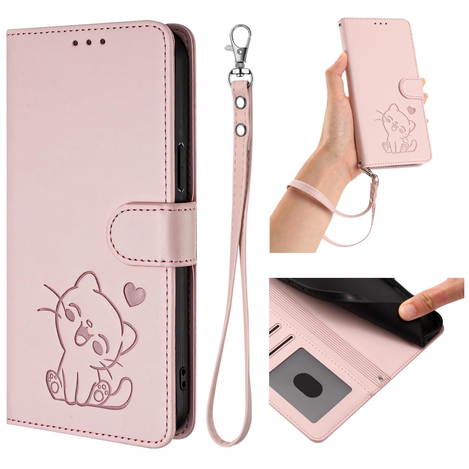 Kowauri Étui portefeuille pour Samsung Galaxy S24 Ultra, fermeture