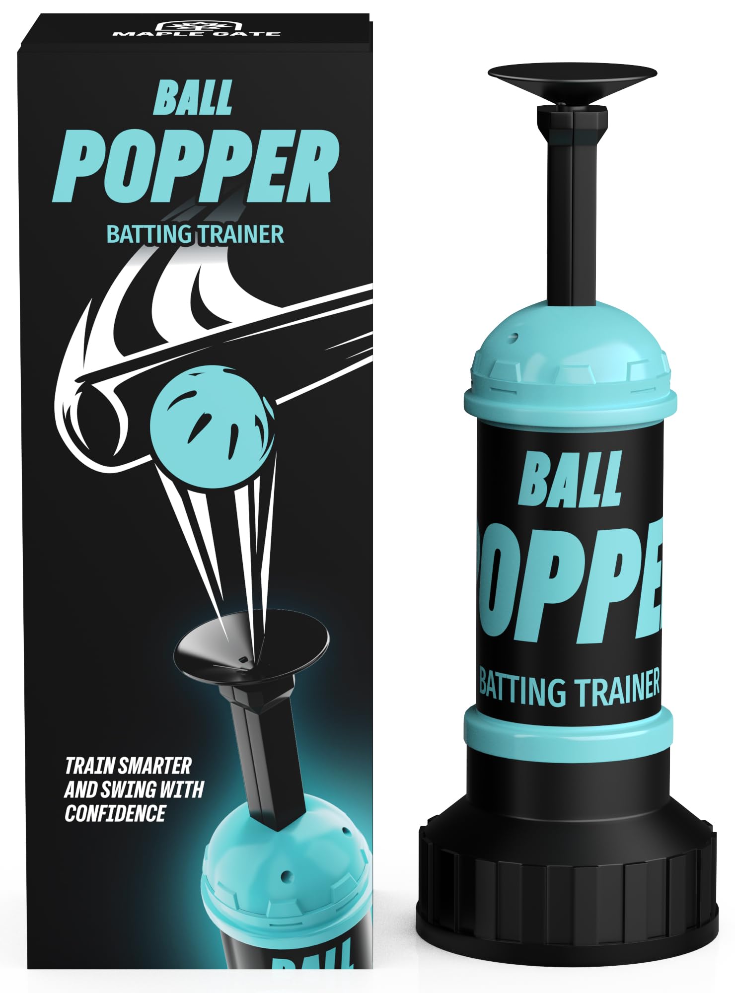 Ball Popper – Reinforced Tee Ball Popper, Durable Design, No Battery – Pop Up Baseball Trainer for Timing & Accuracy Batting Practice