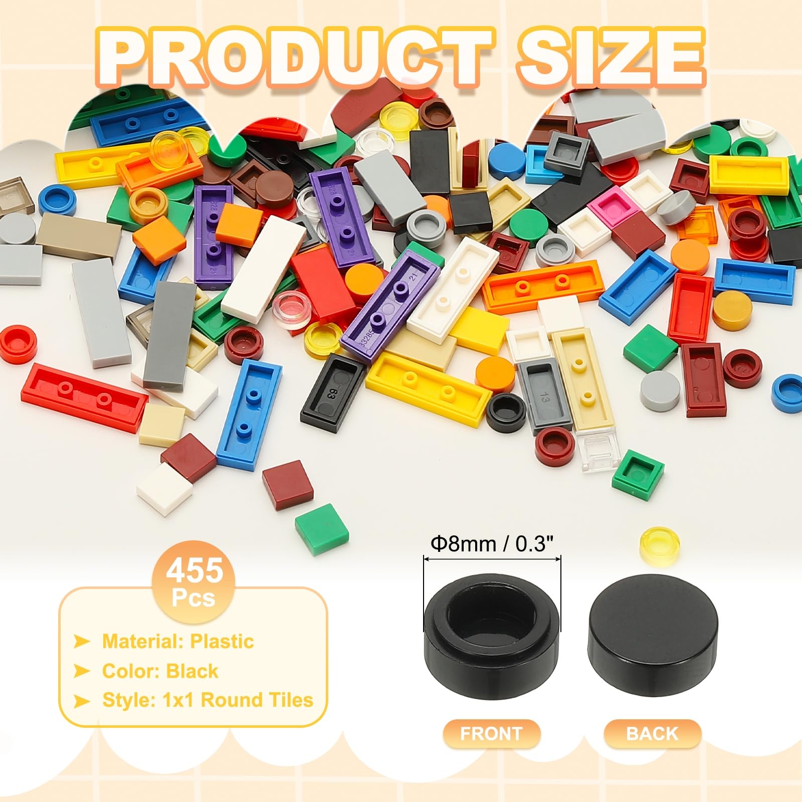 PATIKIL 455 Pcs Flat Blocks Bulk - Image 2