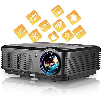 Amazon Androidプロジェクター Wifi Bluetooth 内蔵スピーカー フルhd対応 4400lm 台形補正 ズーム機能 天井投影 Hdmi Vga Usb Av Pc スマホ タブレット ゲーム機 Dvdなど接続可 キャンプ パーティー 映画鑑賞用 Wikish パソコン 周辺機器 通販