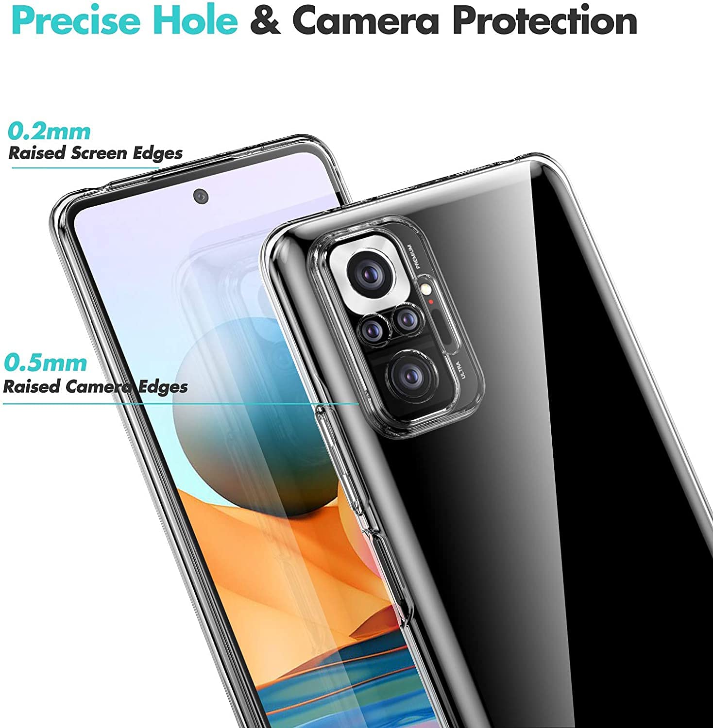 Custodia Trasparente Anti-Ingiallimento Per Xiaomi Redmi Note 10 Pro/Pro Max | TPU Sottile 1,6 Mm - 3