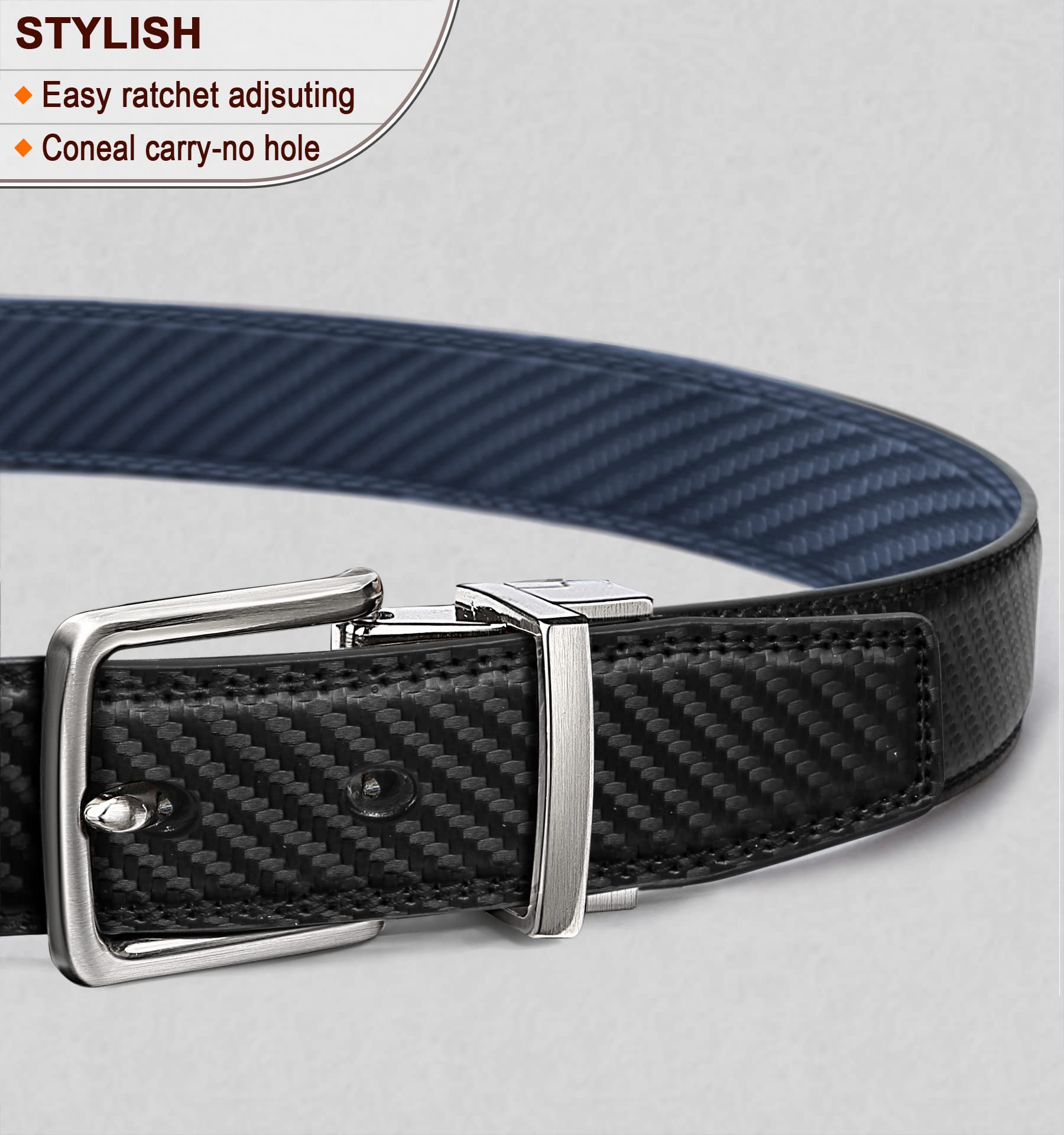 BULLIANT Cintura Uomo, Cintura Reversibile di Pelle 31mm Confezione Regalo,Dimensioni Regolabili