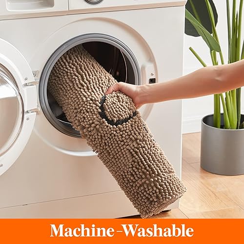 Miniatura 6 de Lifewit Tapete de felpilla para interiores, atrapa el barro y el agua, tapetes antideslizantes de perfil bajo para zapatos fangosos o patas de