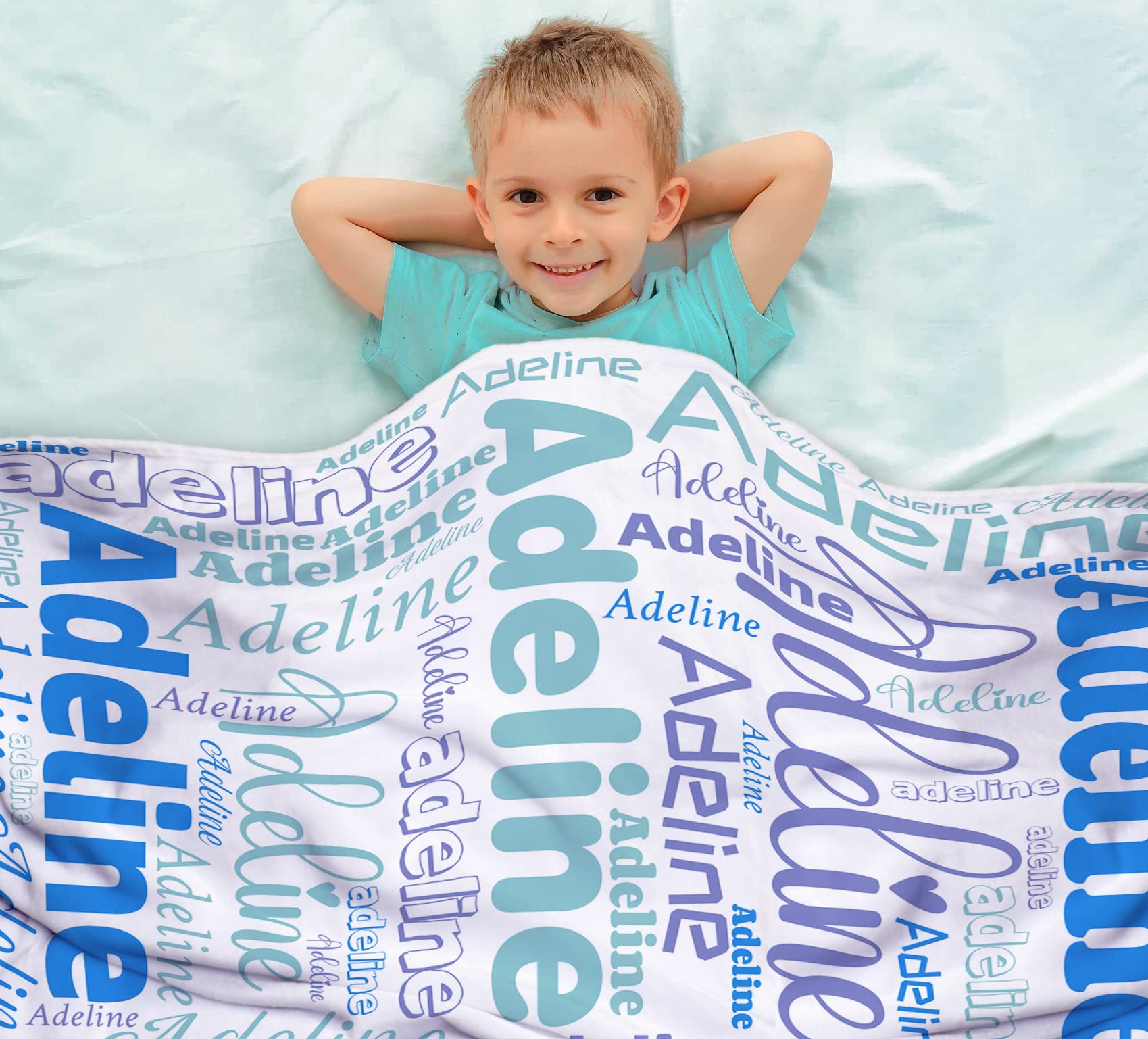 Personalized Kids Name Blanket - Custom Baby Gift, Super Soft Flannel, 30x40 Inches
