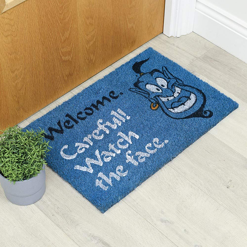 Disney Felpudo de Fibra de Coco-Le Génie Aladdin, Multicolor, 40 x 60 x 1,5 cm