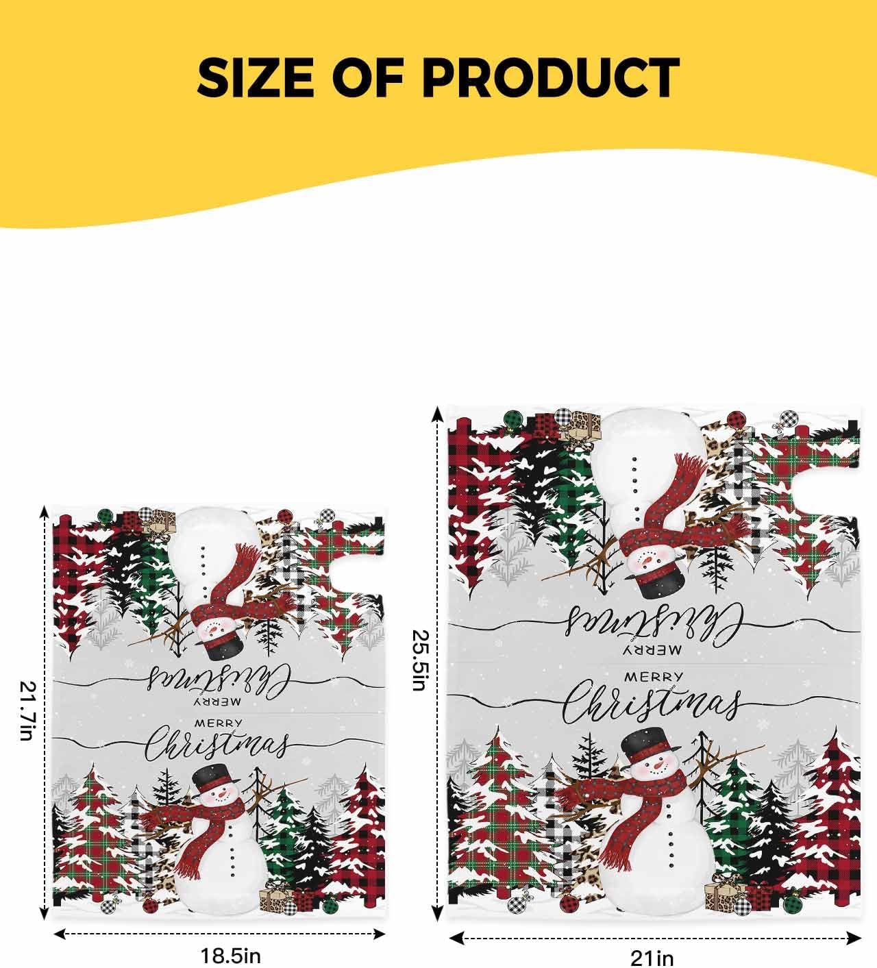 Christmas Magnetic Mailbox Cover - Standard Size 18x21 Inch, Gray Snowman Buffalo Plaid Pine Tree Wraps, Seasonal Winter Post Cover for Outside Garden Yard Christmas Decorations