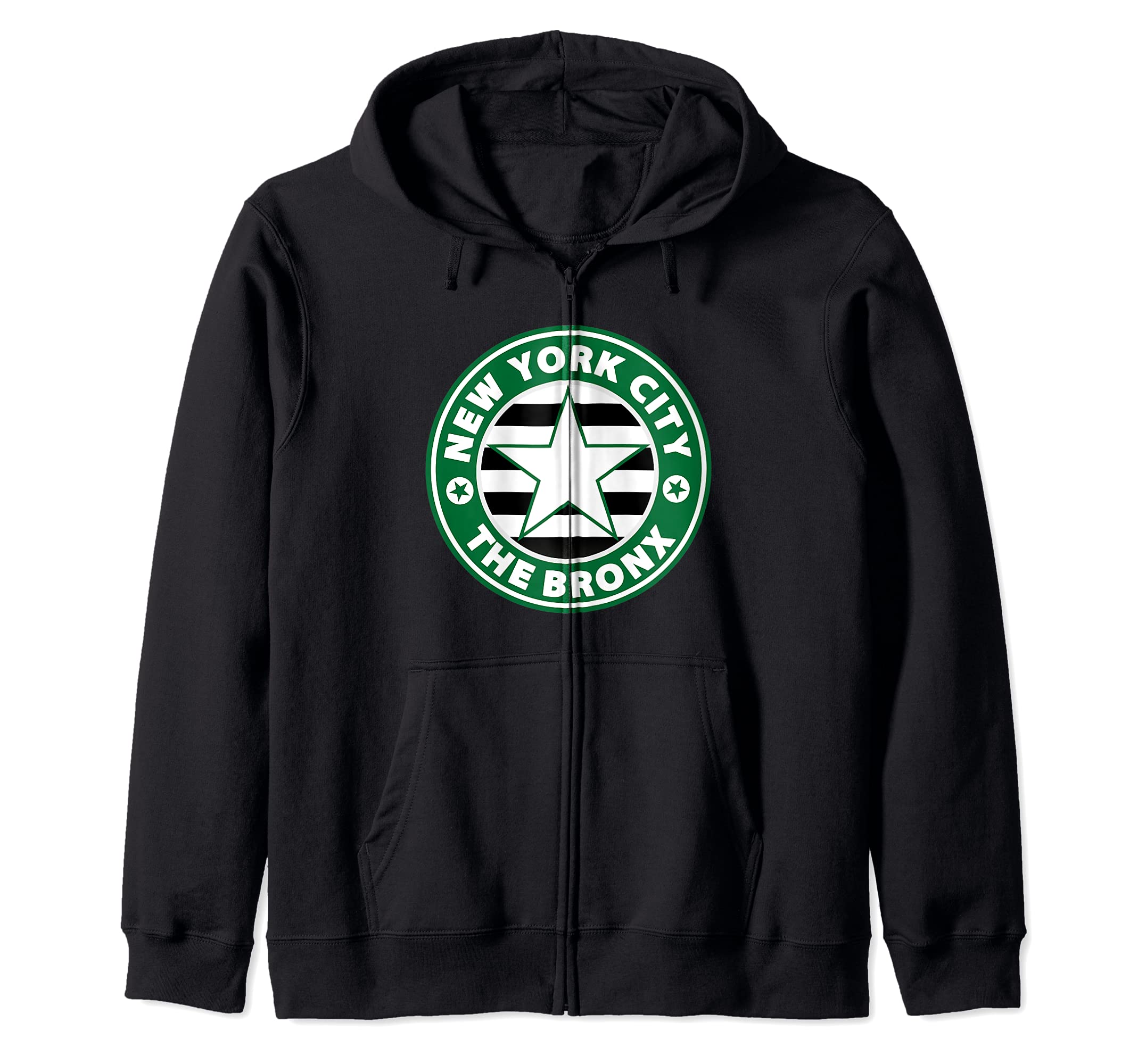 New York City THE BRONX nited States of America souvenir Zip Hoodie, Black