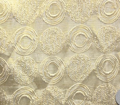 Tejido de tafetán con vigas de luna de 120 pulgadas de ancho vendido por The Yard (oro claro)