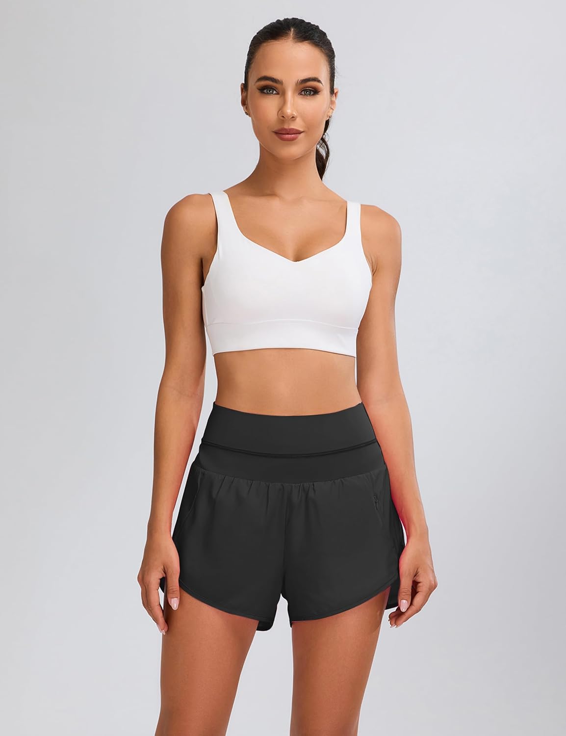 Blooming Jelly Women's Workout Shorts Athletic Running High Waisted Gym Exercise Shorts with Pocket - Image 2