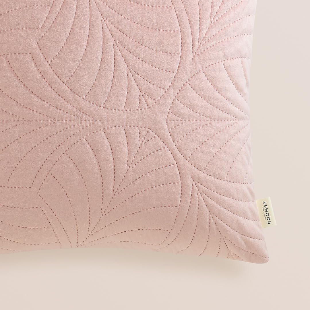 room99 Feel 45 x 45 cm Funda de cojín Decorativa Funda de cojín Decorativa Aesthetic Modern Dormitorio Salón Terciopelo ‎Rosa Polvo 1 Pieza (Paquete de 4)