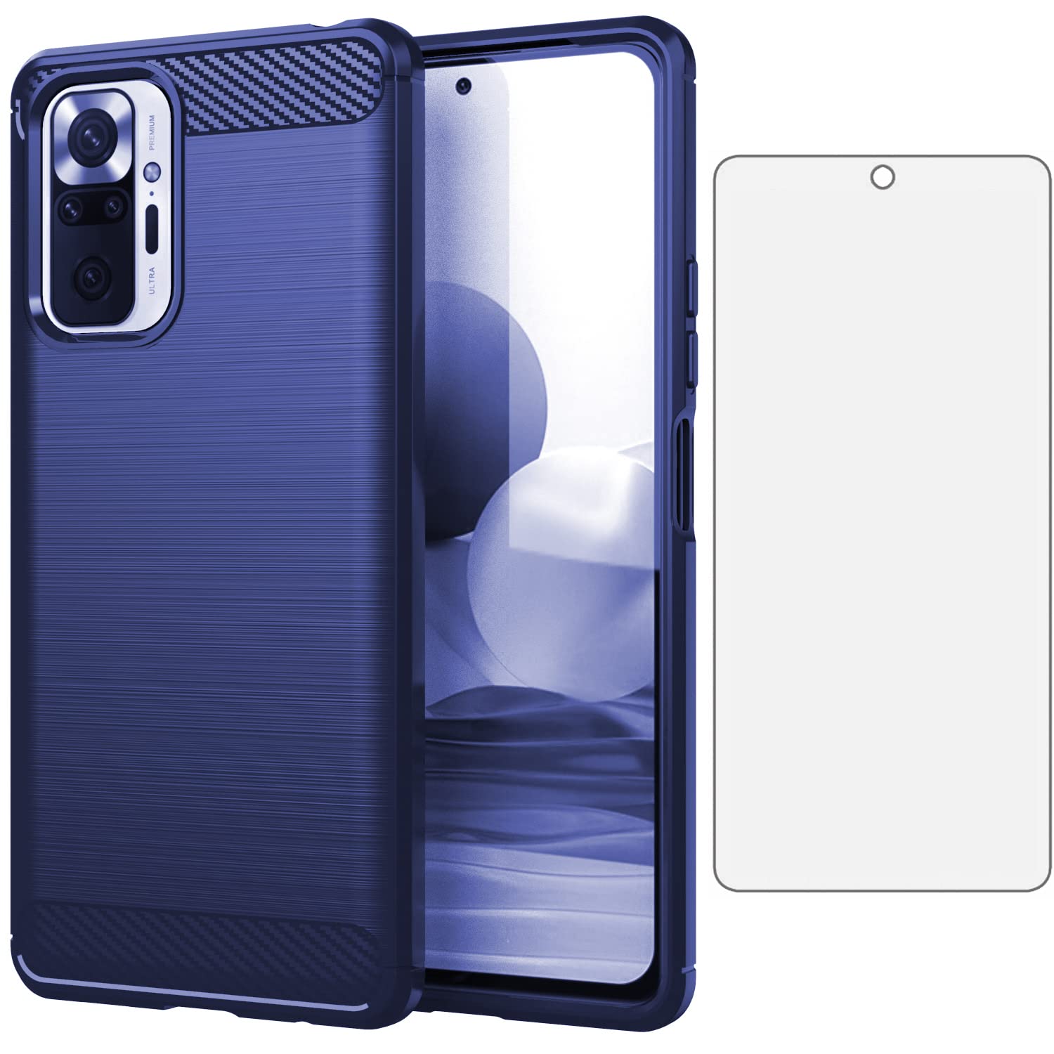 Asuwish Phone Case for Xiaomi Redmi Note 10 Pro 4G with Tempered Glass Screen Protector Cover and Cell Accessories Soft Silicone Protective Redme